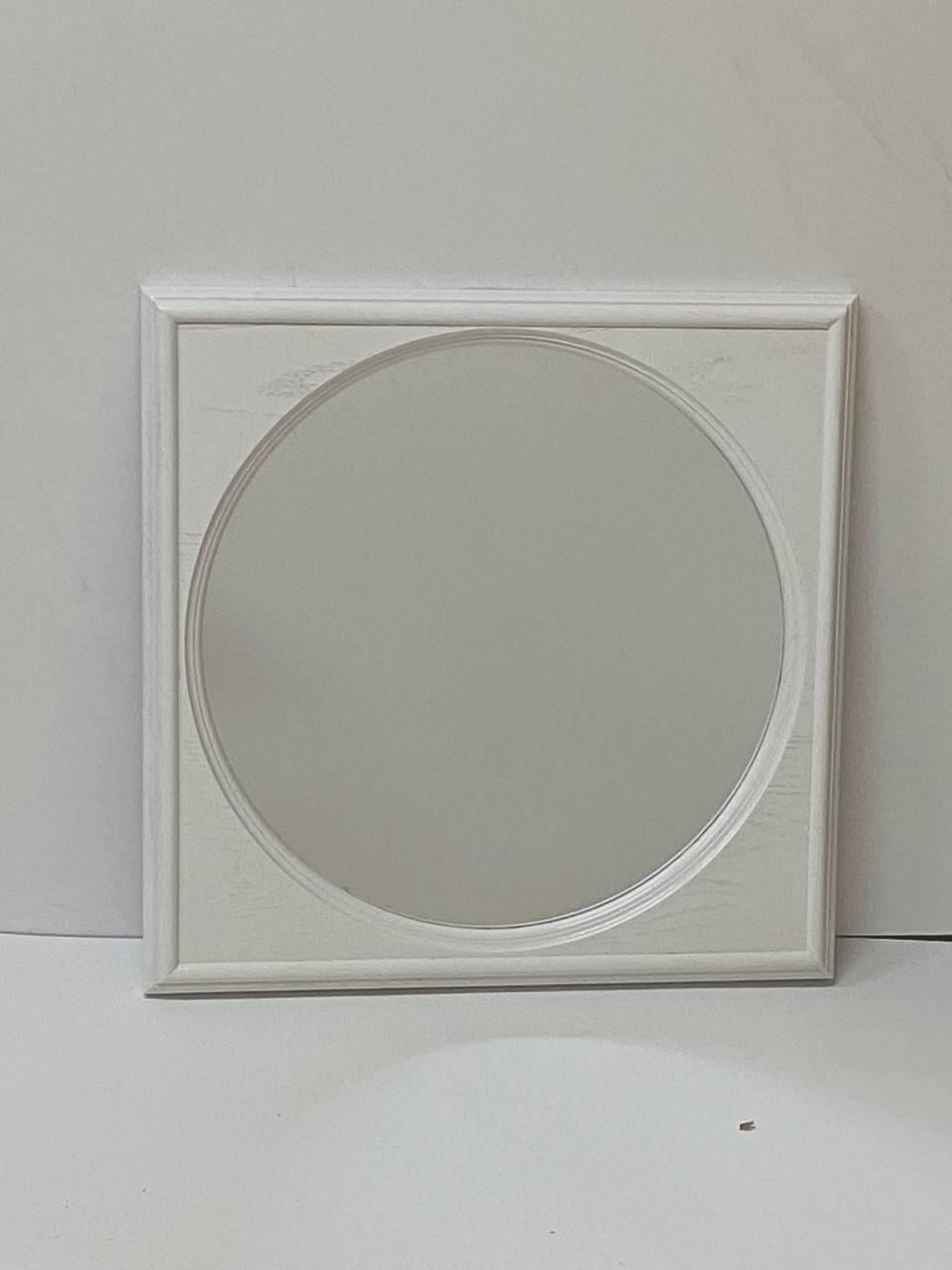 Дзеркало у дерев'яній рамі із текстурою 510х510 мм Дуб білий