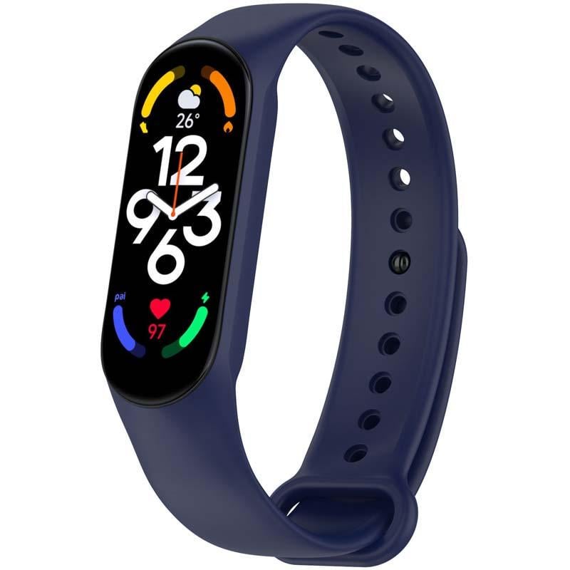 Ремінець силіконовий для Xiaomi Mi Band 7/6/5 Темно-синій