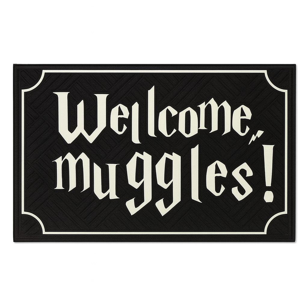 Коврик придверный Welcome muggles 45x75 см Black (126987)