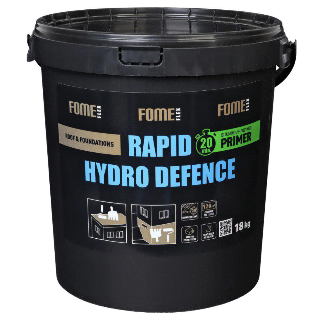 Праймер полімерно-бітумний емульсія Fome Flex Rapid Hydro Defence Primer 18 кг (01-4-2-048) - фото 1