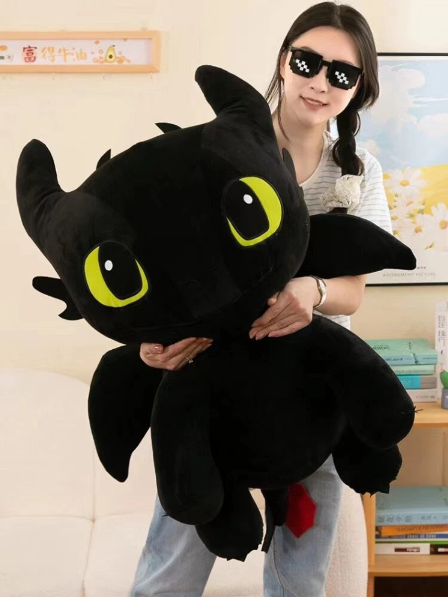 Мягкая игрушка дракон Беззубик ночная фурия Как приручить дракона 75 см Черный (9081/75) - фото 5