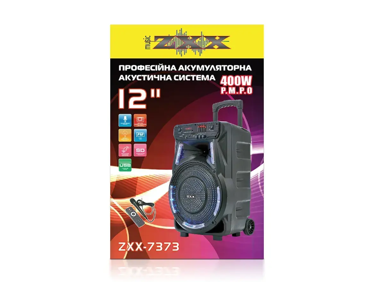 Колонка портативна ZXX-7373 USB Bluetooth FM TWS акумуляторна з мікрофоном (17751278) - фото 6