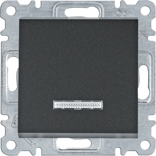 Выключатель Hager Lumina с подсветкой Черный (WL0213)