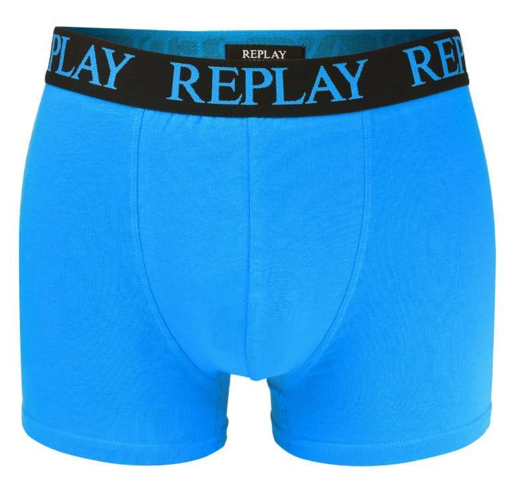 Труси боксери чоловічі анатомічні Replay 2 шт. M Чорний/Насичений-Синій - фото 4 Труси боксери чоловічі анатомічні Replay 2 шт. M Чорний/Насичений-Синій - фото 4