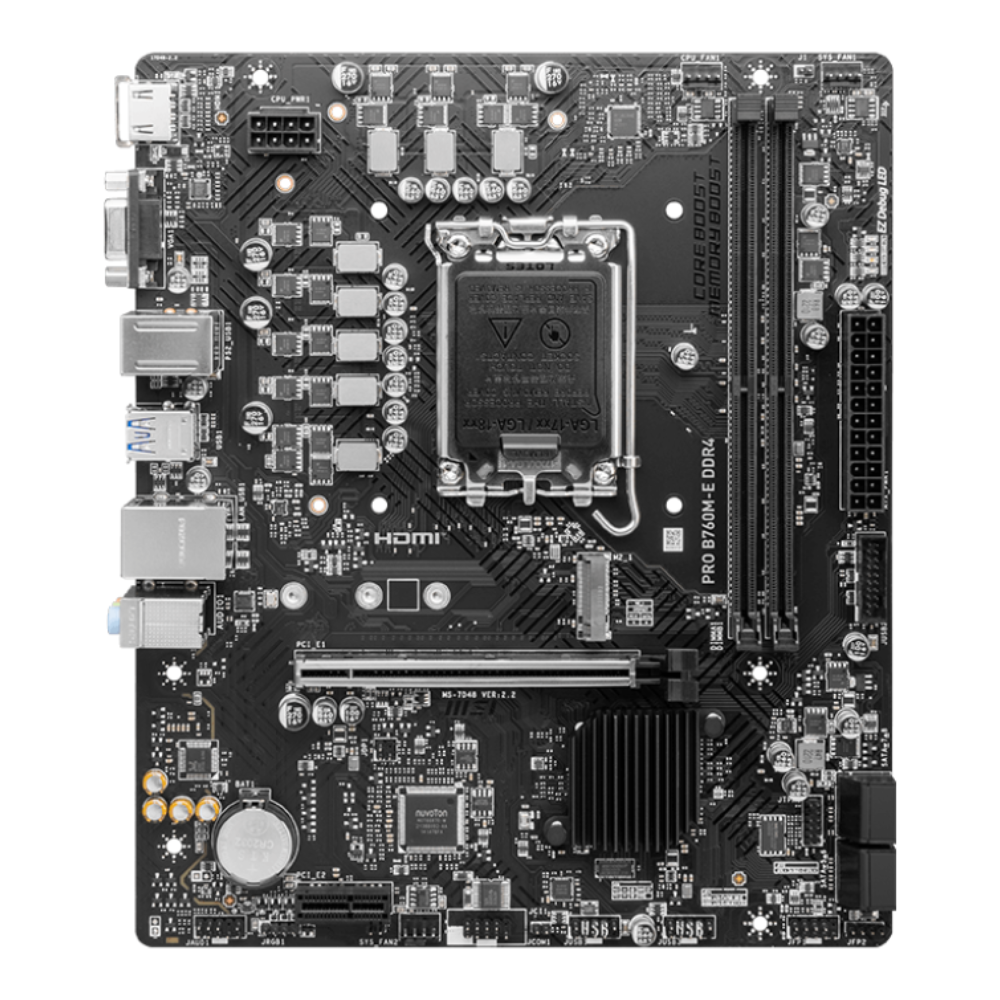 Материнская плата MSI PRO B760M-E DDR4 Socket 1700/MicroATX/2хDDR4 DIMM (11401424) - фото 2