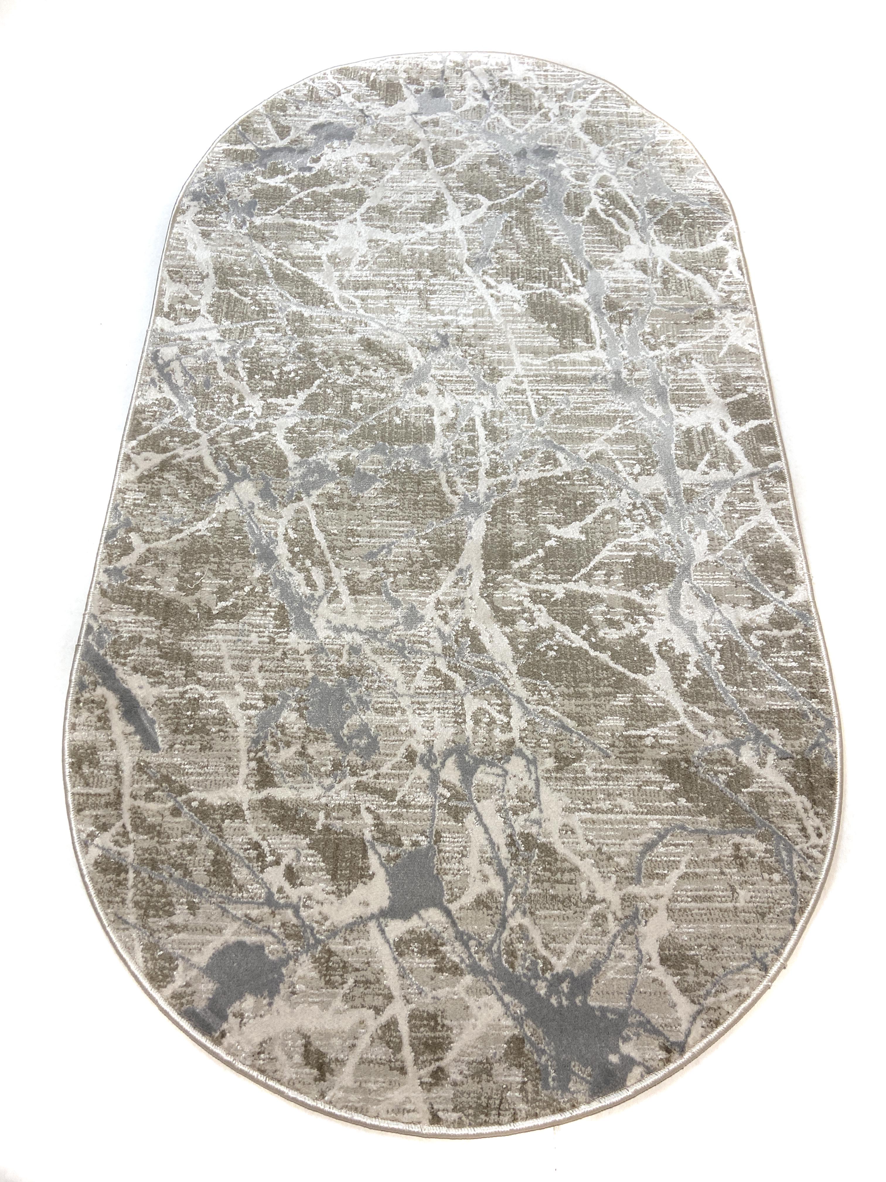 Ковер Favorite вискоза 80x150 см овал Бежевый с голубым (EG18IО2)