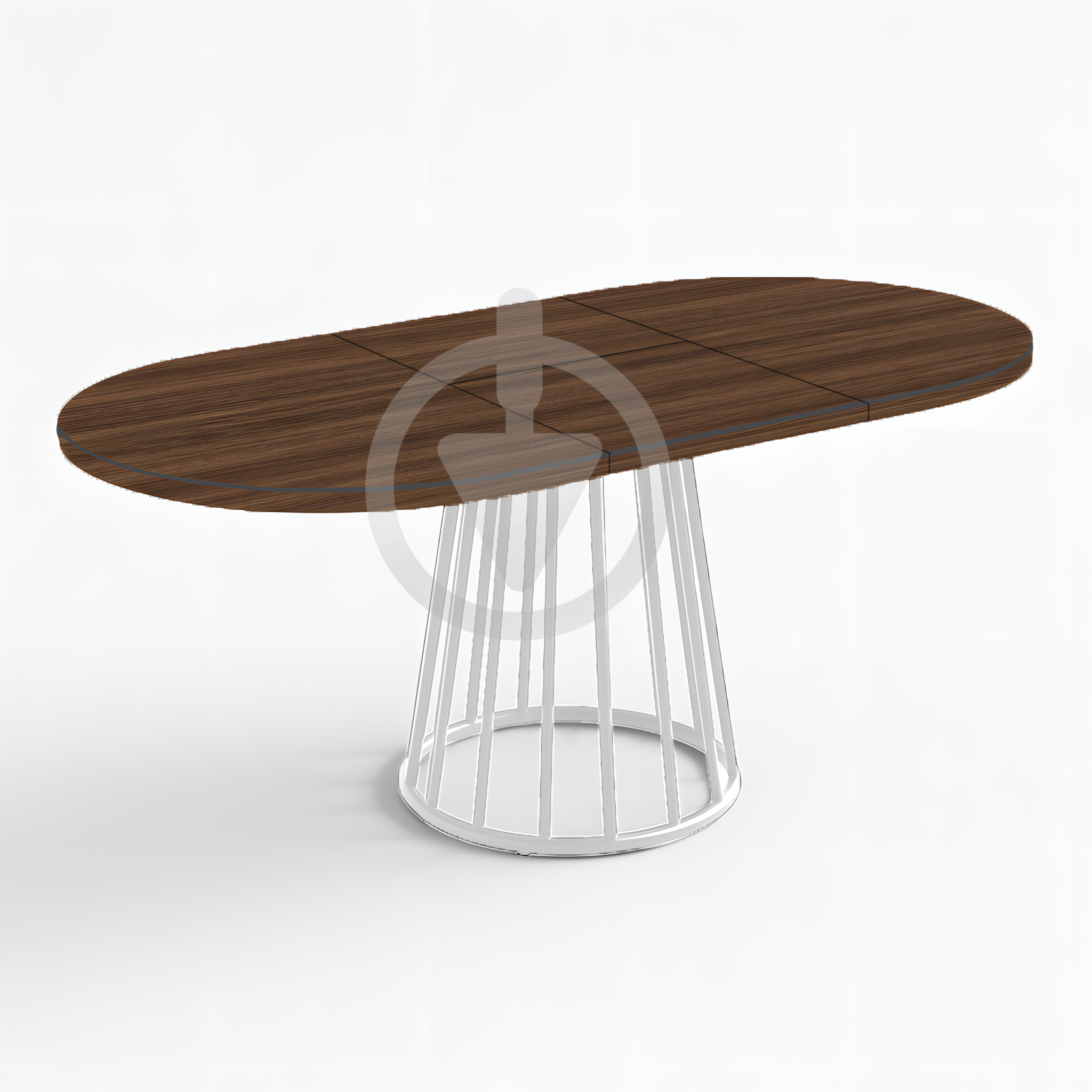 Стіл кухонний розкладний RoMax Elegant Slide 110x75/140x75 см Loft Горіх Франклін/Білий - фото 3 Стіл кухонний розкладний RoMax Elegant Slide 110x75/140x75 см Loft Горіх Франклін/Білий - фото 3