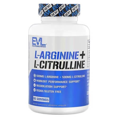 Аргинин EVLution Nutrition L-Arginine+L-Citrulline 120 капс. (EVL-02921) Аргинин EVLution Nutrition L-Arginine+L-Citrulline 120 капс. (EVL-02921)