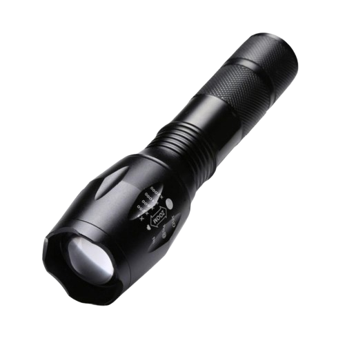 Фонарь универсальный R5-2XPE white/red LED 1x18650 Черный (623603)