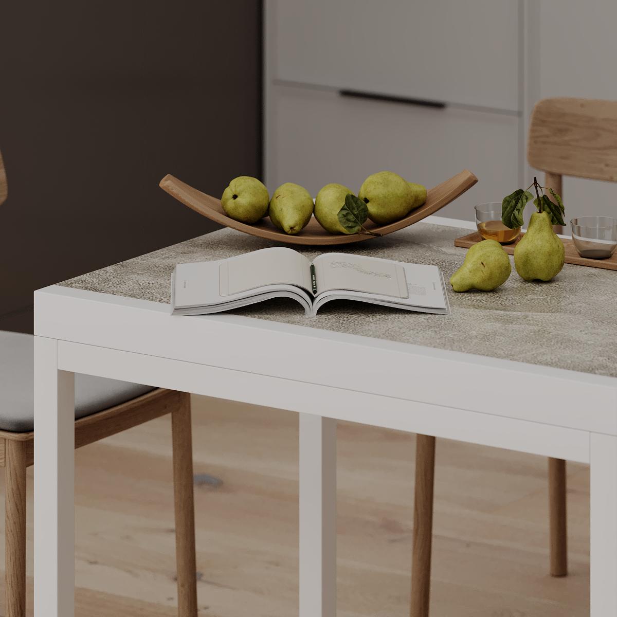 Обеденный стол-трансформер Armstrong 690x750x890 мм Ателье светлый/Белый (GATB08040000110) - фото 6