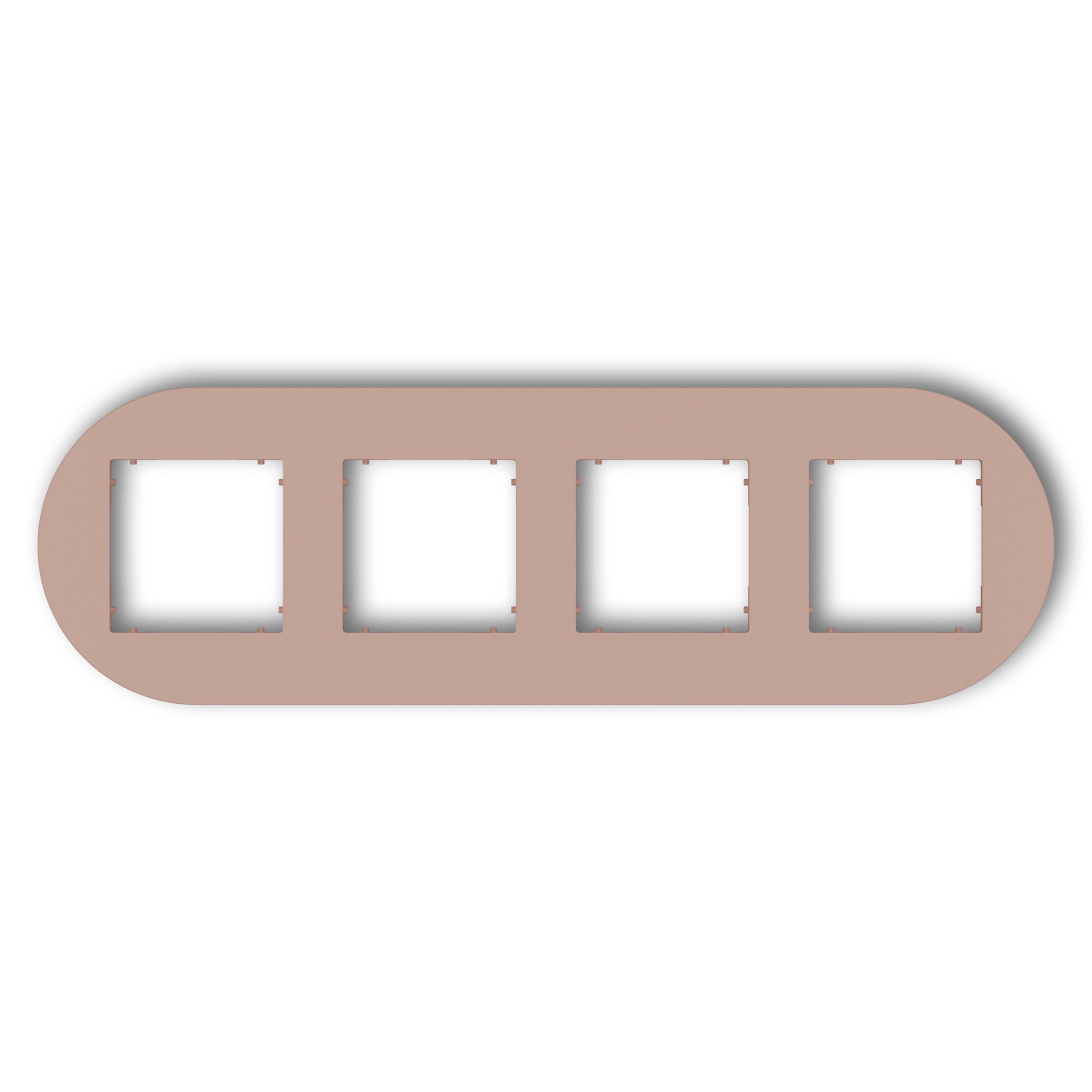 Рамка четверная универсальная круглая Karlik Mini Лососевая (62MRTO-4) Рамка четверная универсальная круглая Karlik Mini Лососевая (62MRTO-4)