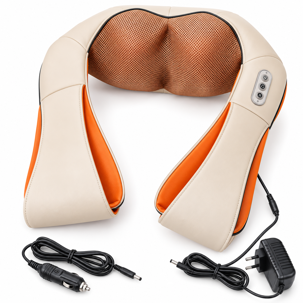Массажер электрический для шеи и плеч Massager of Neck Kneading с роликовым подогревом с регулировкой скорости (2684635)