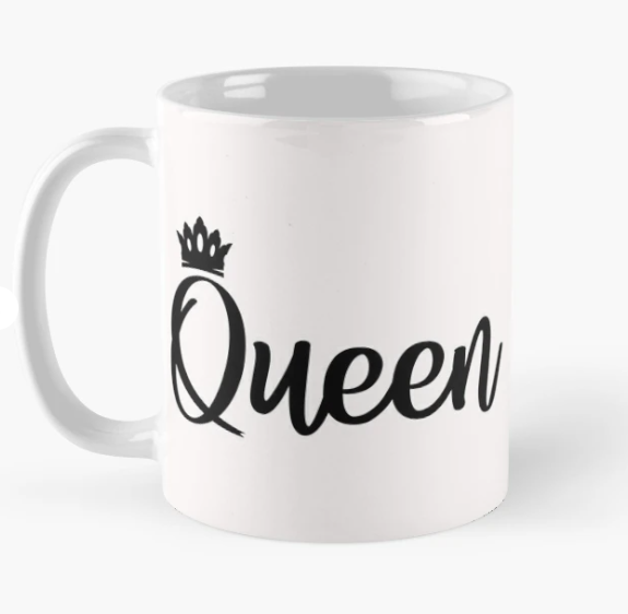 Чашка керамическая с принтом "Queen" Королева 330 мл Белый (ПН257Ч)