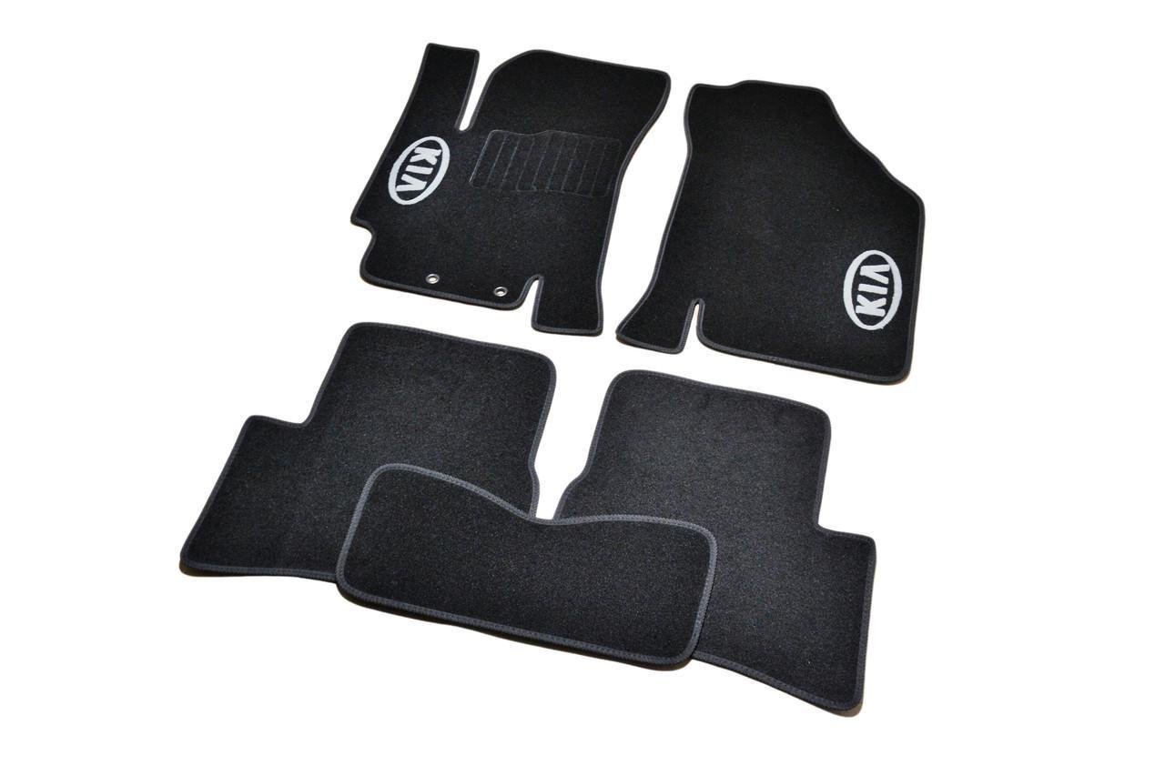 Коврики в салон ворсовые для Kia Rio 2005-2011 5 шт. Черный (1398313499)