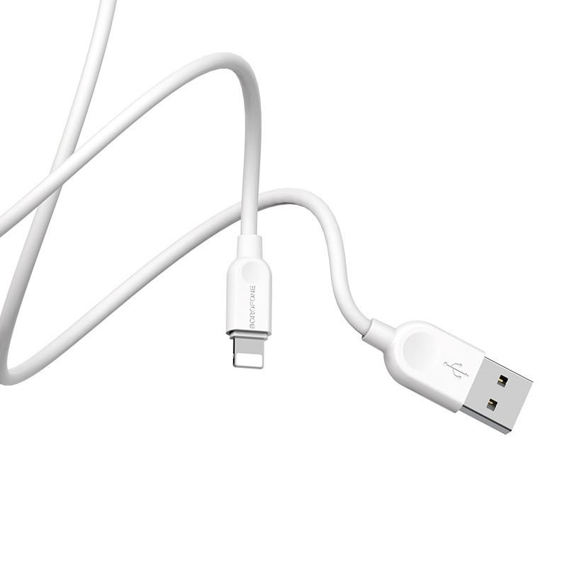 Кабель Borofone BX14 USB Lightning для iPhone 3 м 2,4 A Белый - фото 10