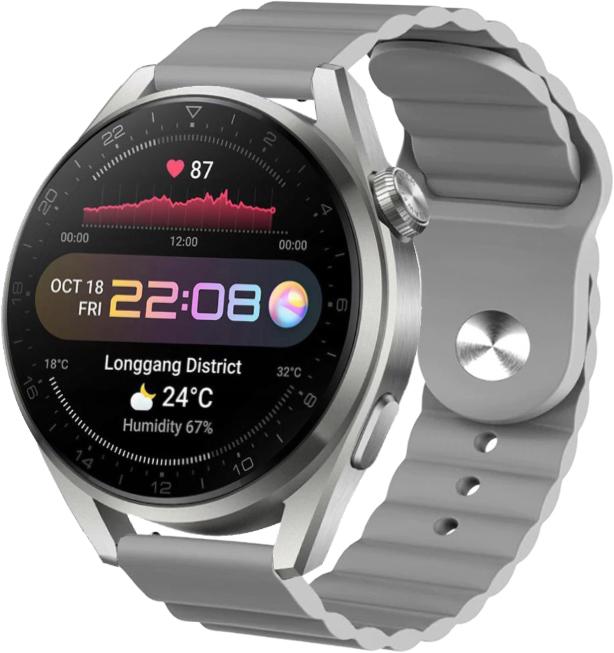 Ремешок Wave для Huawei Watch 3 Pro Grey (22575-33)