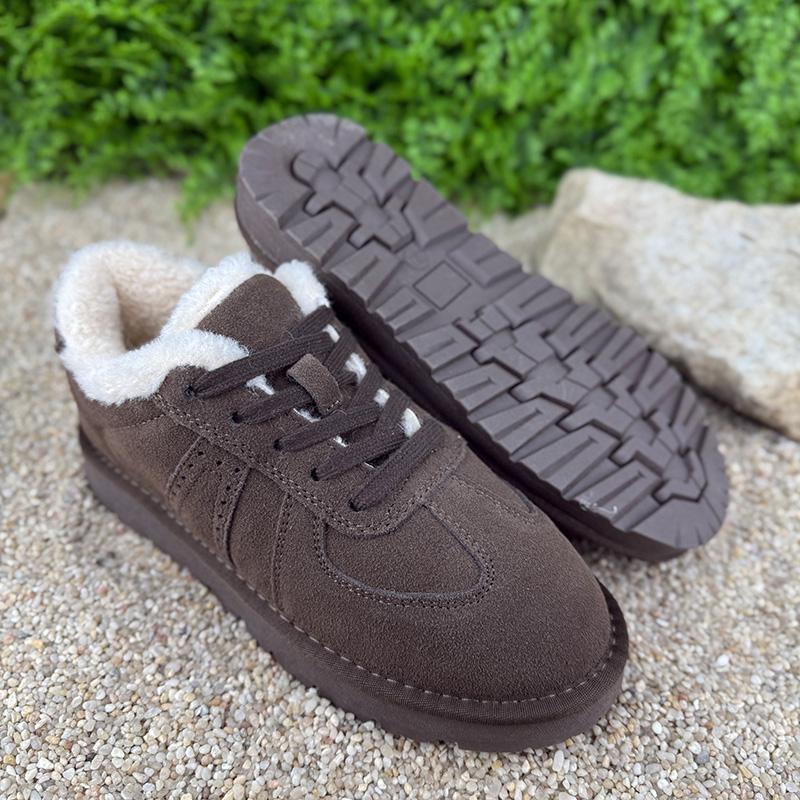 Кеди жіночі замшеві зимові Е-005073-24 p. 36 23 см Темно-коричневий (113868118) - фото 4