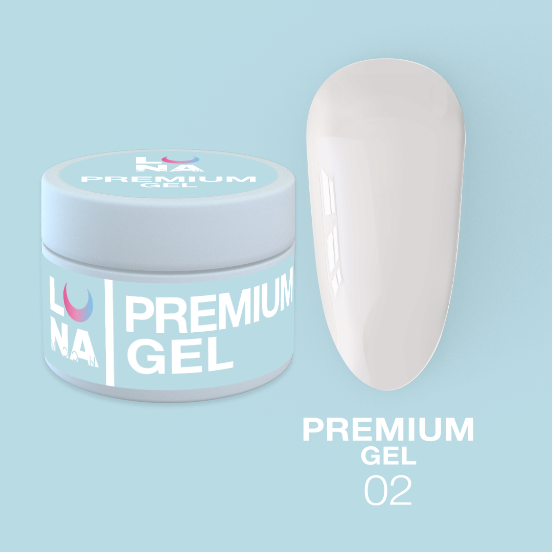 Гель Luna Moon Premium Gel №2 30 мл Молочный - фото 3