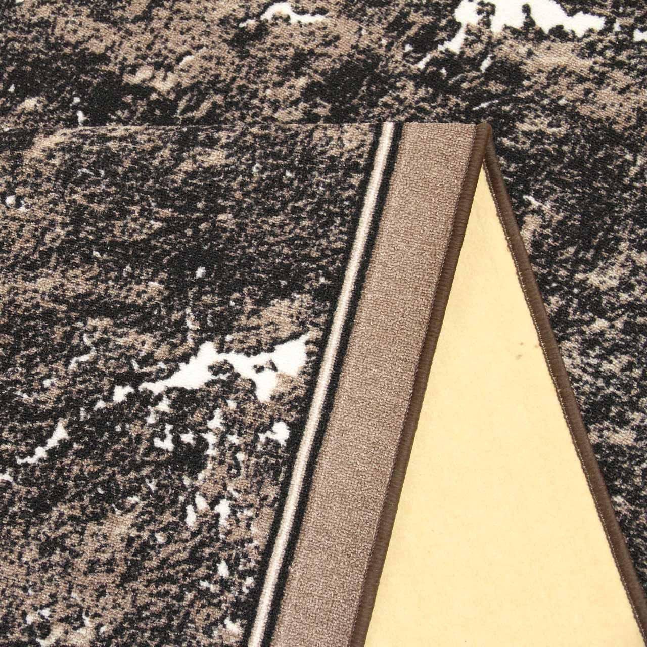 Ковер безворсовый на войлочной основе DAKARIA Print Run Дарк p13 1x1,7 м Черный/Коричневый (00-00019075) - фото 4 Ковер безворсовый на войлочной основе DAKARIA Print Run Дарк p13 1x1,7 м Черный/Коричневый (00-00019075) - фото 4