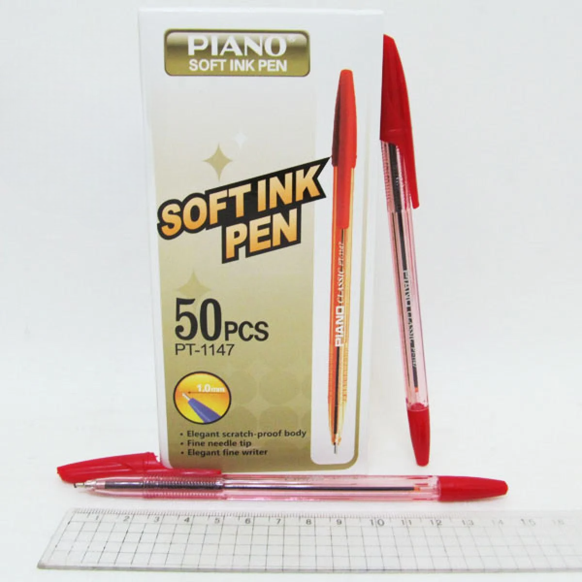 Ручка кулькова Piano 1147 50 шт. в уп. Червоний (MTT-131321)