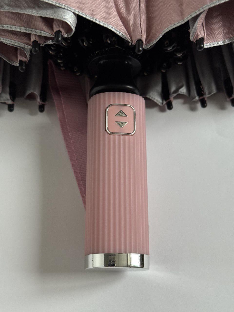 Парасолька-автомат Toprain Umbrella однотонна 16 спиць зі сріблом під куполом Пудровий (4016/11) - фото 5 Парасолька-автомат Toprain Umbrella однотонна 16 спиць зі сріблом під куполом Пудровий (4016/11) - фото 5