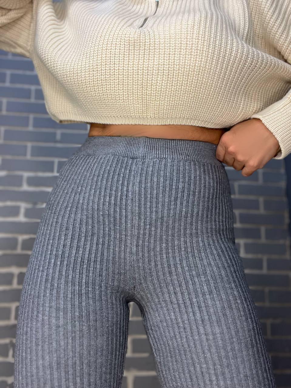Лосины женские U 6157 рубчик теплые вязка OS Серый (2997) - фото 9 Лосины женские U 6157 рубчик теплые вязка OS Серый (2997) - фото 9