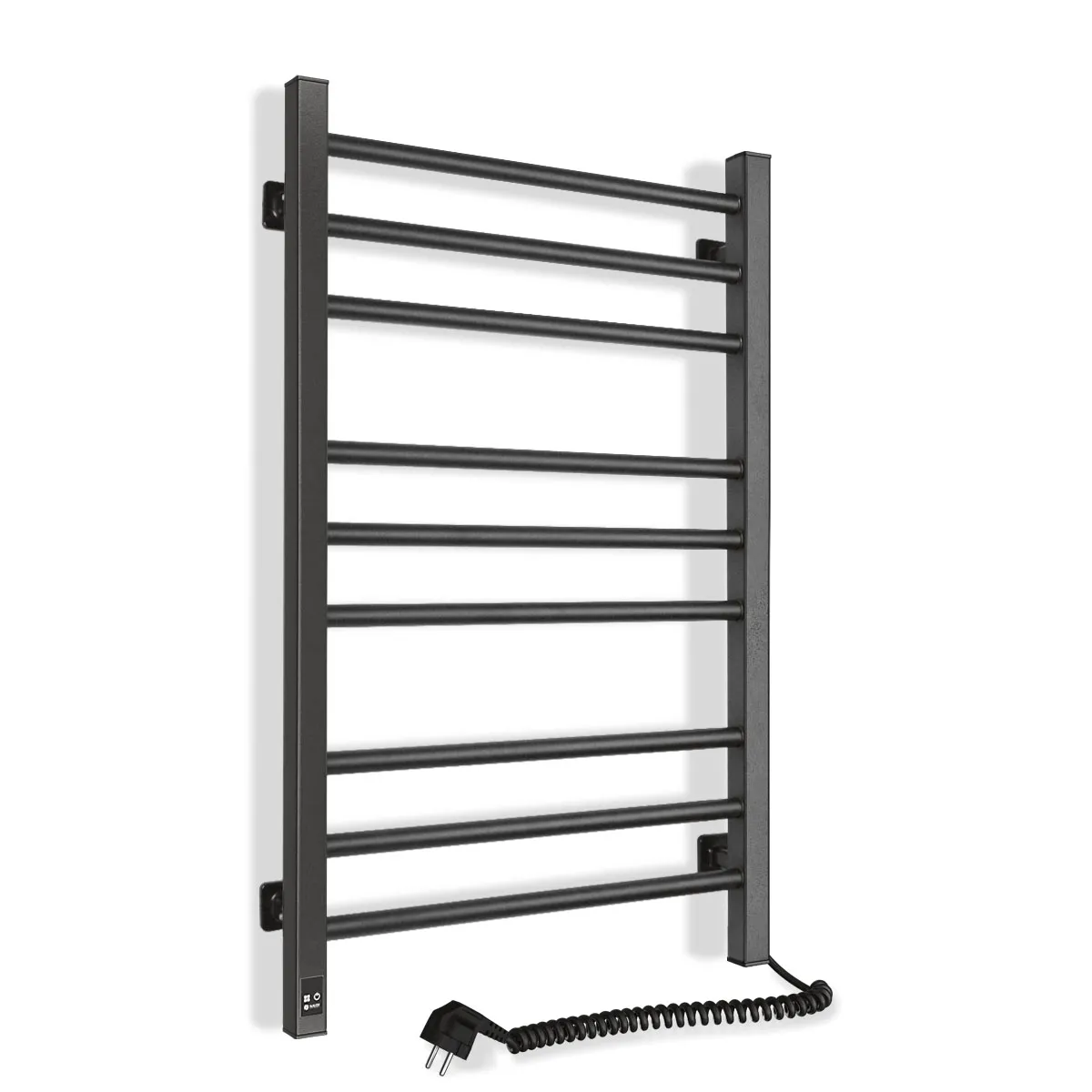 Рушникосушка Navin Класик Квадро Sensor права з таймером 500х800 мм Black