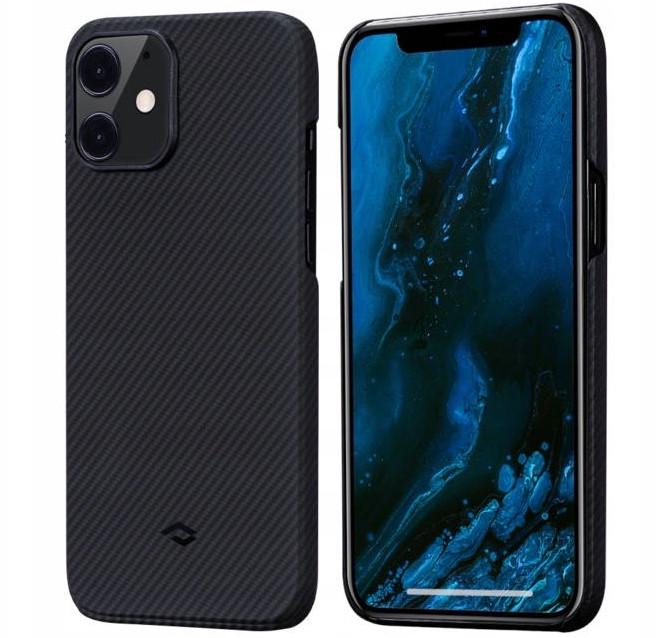 Чехол накладка Pitaka MagEZ Case for iPhone 12, Black/Grey (KI1201M)