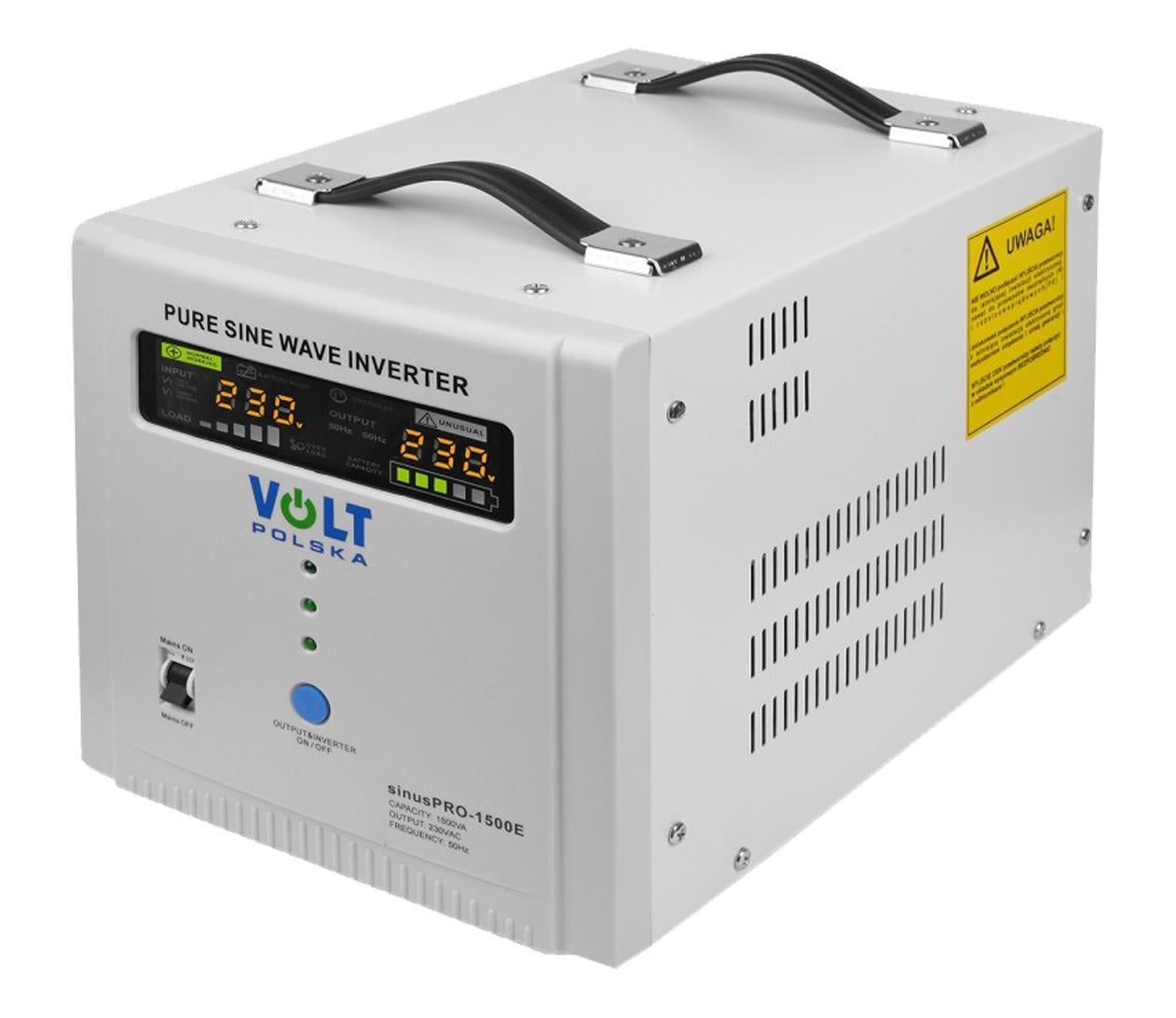 Джерело безперебійного живлення гібридне з інвертором Volt Polska SINUS PRO 1500E 12V 230V (3SP091512E)