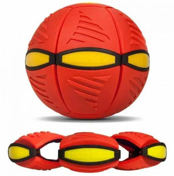 Игровой мячик-трансформер Flat Ball Disc складной Красный - фото 2 Игровой мячик-трансформер Flat Ball Disc складной Красный - фото 2