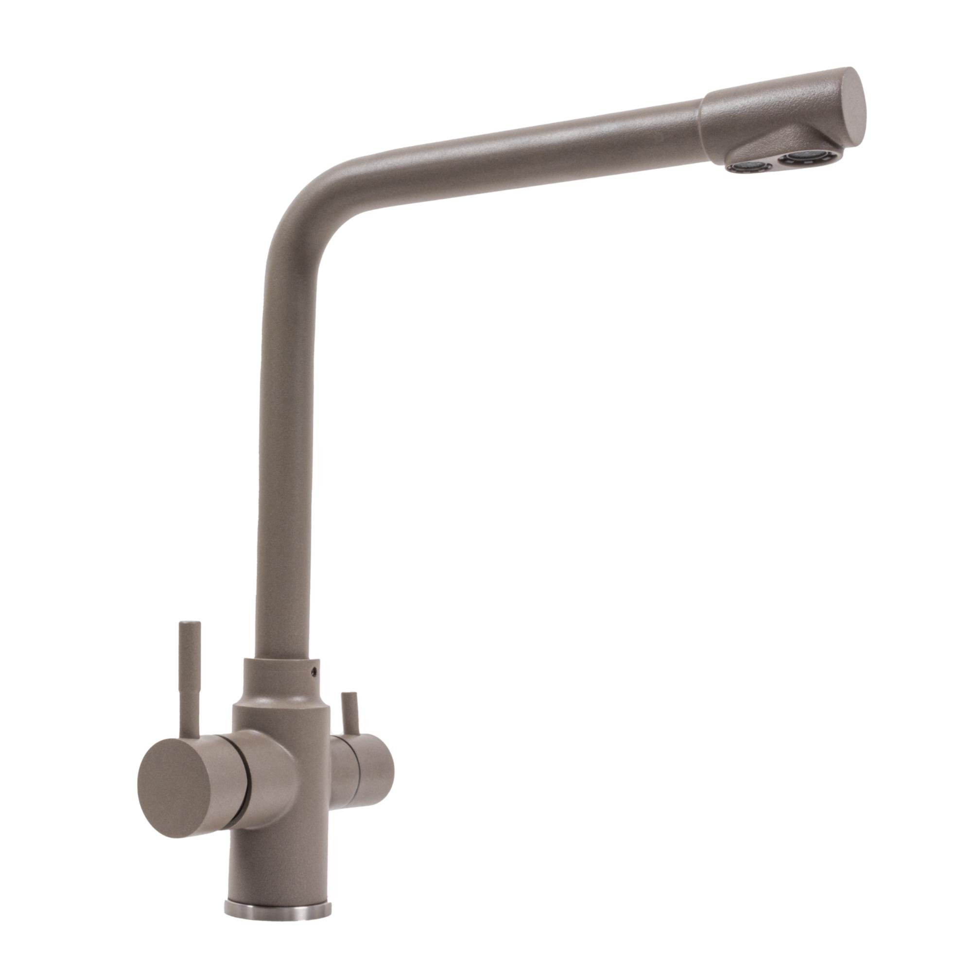 Смеситель для кухни Platinum KT 8201 8626 PLS-A41073 на две воды Бежевый (210414)