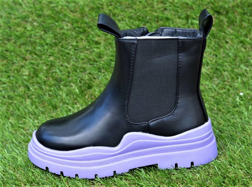 Напівчобітки для дівчинки демісезонні челсі р. 28 Чорний (11291965)