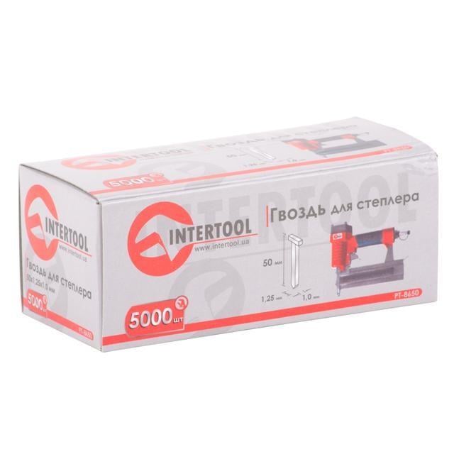 Цвях для степлера Intertool PT-8650 PT-1603 PT-1612 50 мм 18GA 1,0х1,25 мм 5000 шт./уп. - фото 2 Цвях для степлера Intertool PT-8650 PT-1603 PT-1612 50 мм 18GA 1,0х1,25 мм 5000 шт./уп. - фото 2