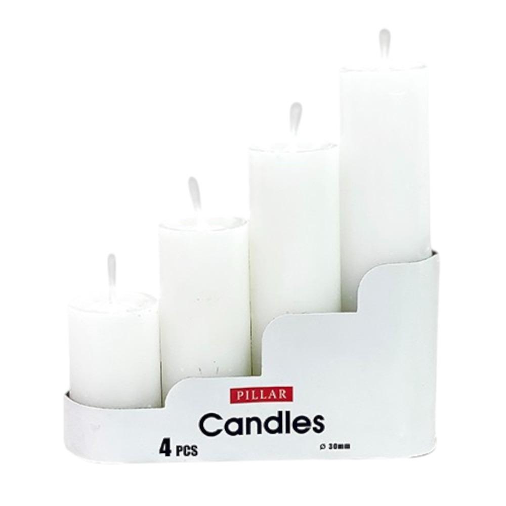 Свечи 4 шт. 3х5/7,5/10/12 см (C57681)