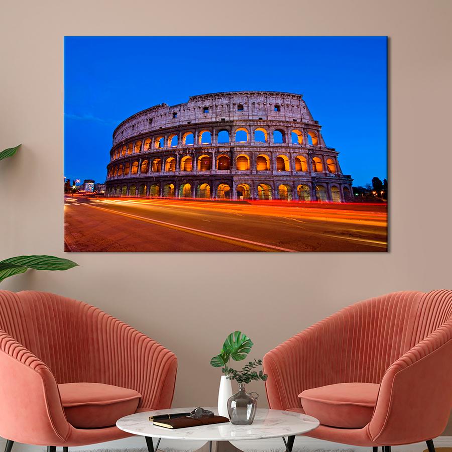 Картина на холсте Вечерний Колизей 80x54 см (V231-1_L)