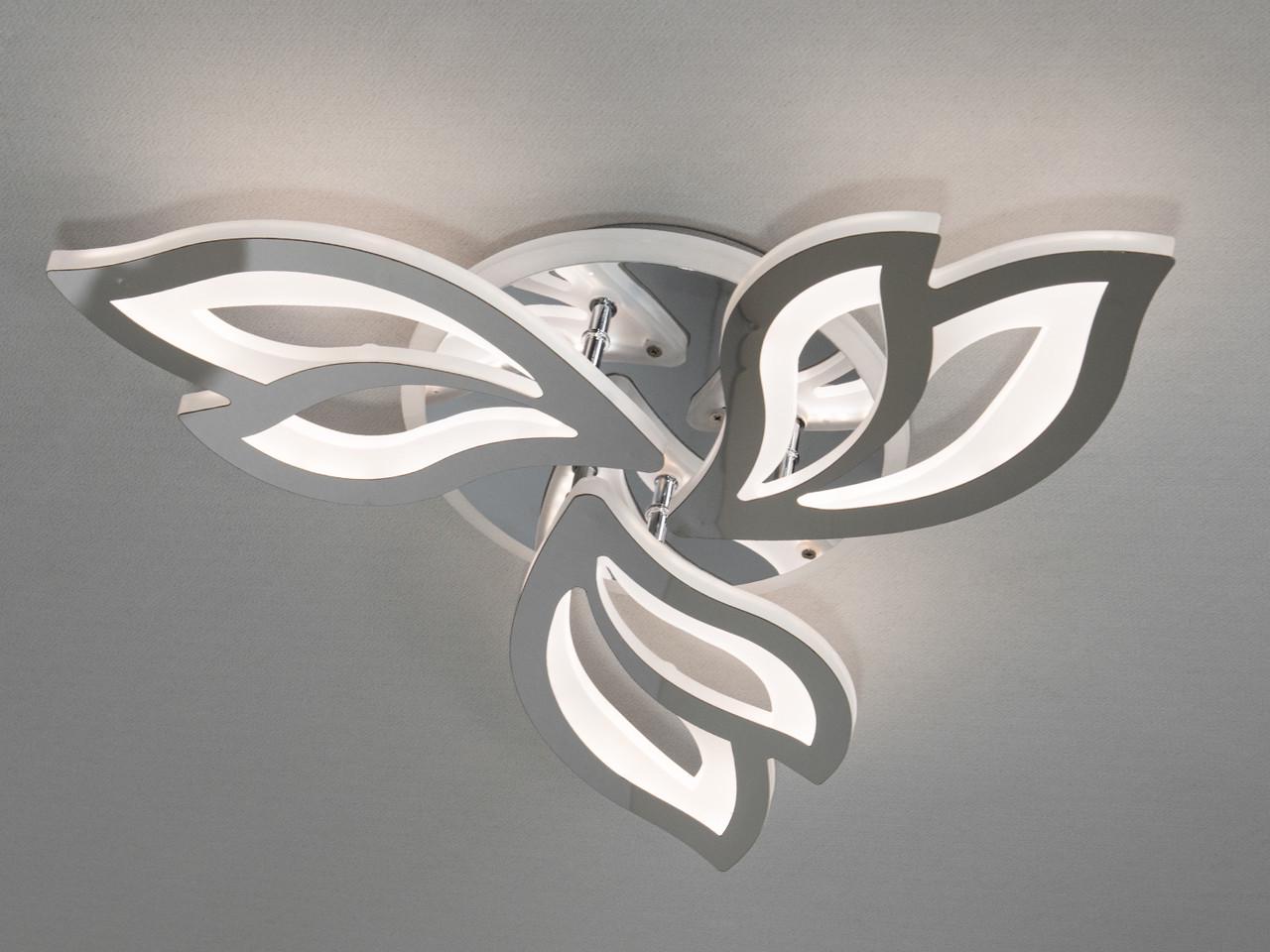 Люстра LED в прихожую с пультом 8165-3HR-LS 55W на 8 м2 Хром (2489048167) - фото 3 Люстра LED в прихожую с пультом 8165-3HR-LS 55W на 8 м2 Хром (2489048167) - фото 3