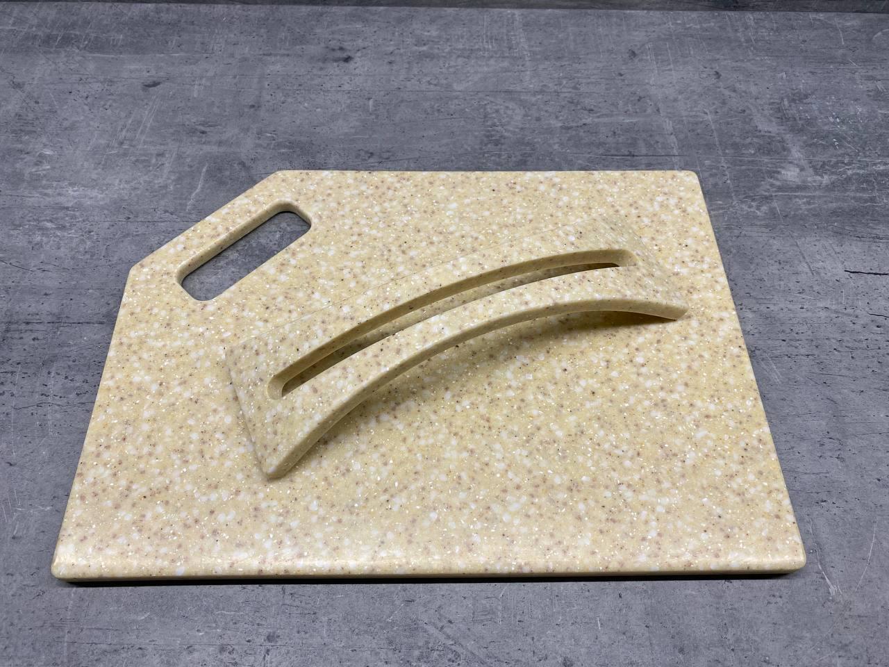 Доска кухонная Eldora на подставке из искусственного акрилового камня 360x260 мм (23857932) - фото 3 Доска кухонная Eldora на подставке из искусственного акрилового камня 360x260 мм (23857932) - фото 3