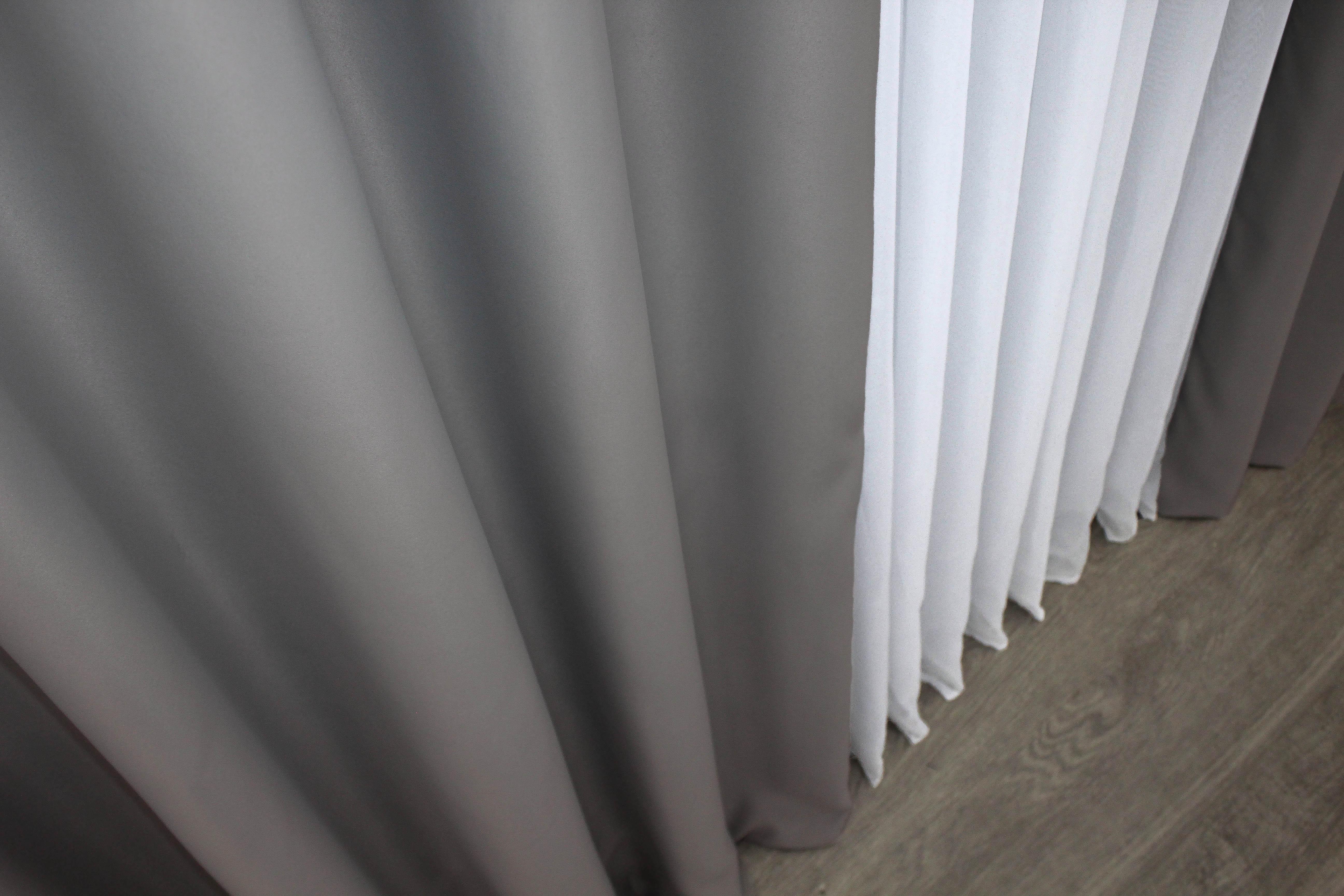 Комплект штор VR-Textil Fusion Dimout № 832ш 100х270 см 2 шт. Сірий (31-237) - фото 7 Комплект штор VR-Textil Fusion Dimout № 832ш 100х270 см 2 шт. Сірий (31-237) - фото 7