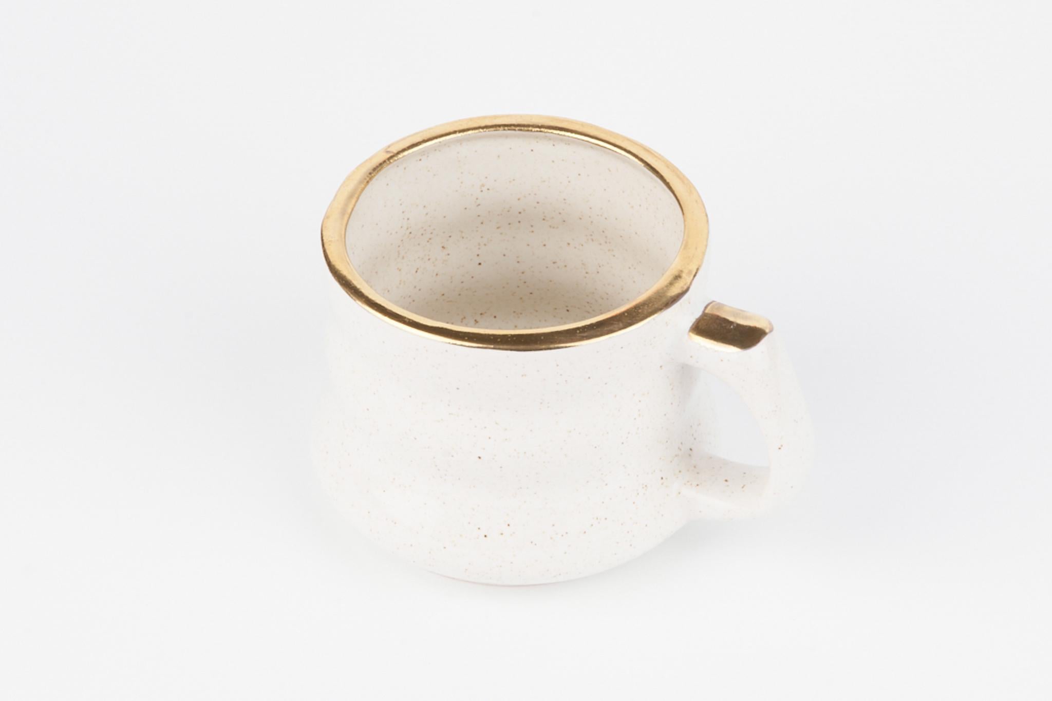 Кружка 0,26 л Молочный/Золотой (1006)