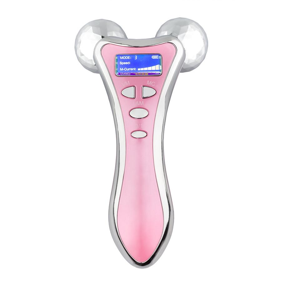 Микротоковый 3D массажер SUNROZ Microcurren Beauty Apparatus для подтяжки кожи лица Розовый (SUN7989)