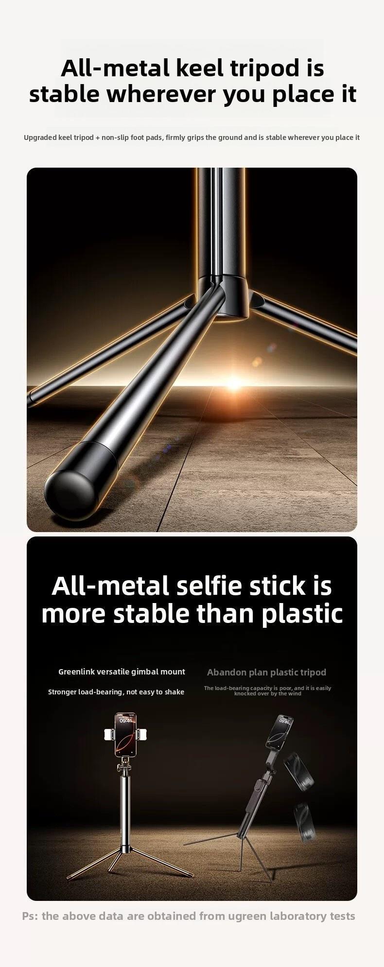 Монопод телескопічний Ugreen 170 см алюмінієвий 1/4 Чорний (45681) - фото 17 Монопод телескопічний Ugreen 170 см алюмінієвий 1/4 Чорний (45681) - фото 17