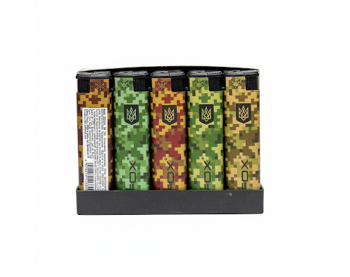 Набор зажигалок Turbo Jet ВСУ 50 шт. Камуфляжный (000005818)
