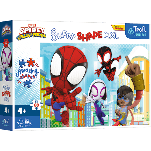 Пазлы Trefl XXL Ловкий Спайдер из картона на 60 эл. Разноцветный (150-98-TR50012)