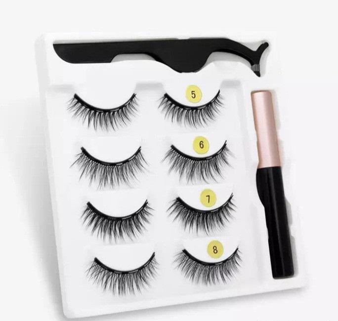 Набор ресниц на магнитной подводке 4 пары (05678)