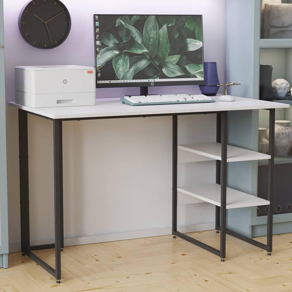 Компьютерный стол Ferrum-decor Кевин ДСП 16 мм 75x100x70 см Черный/Белый (FRD-103819) Компьютерный стол Ferrum-decor Кевин ДСП 16 мм 75x100x70 см Черный/Белый (FRD-103819)