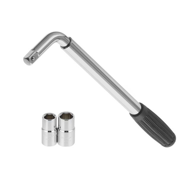 Ключ баллонный Intertool телескоп L-образный 17/19/21/23 мм (000026391)