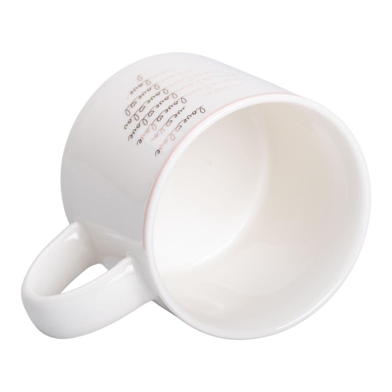 Чашка керамічна для кави та чаю 350 мл Білий - фото 3