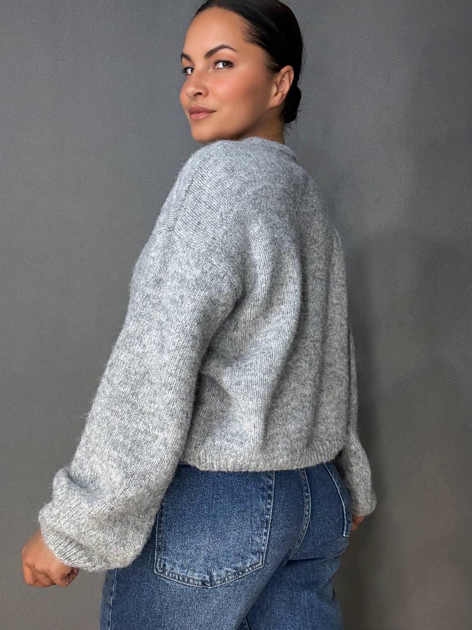 Светр жіночий Fancy Matinee 6119 меланж OS Сірий (4932) - фото 9