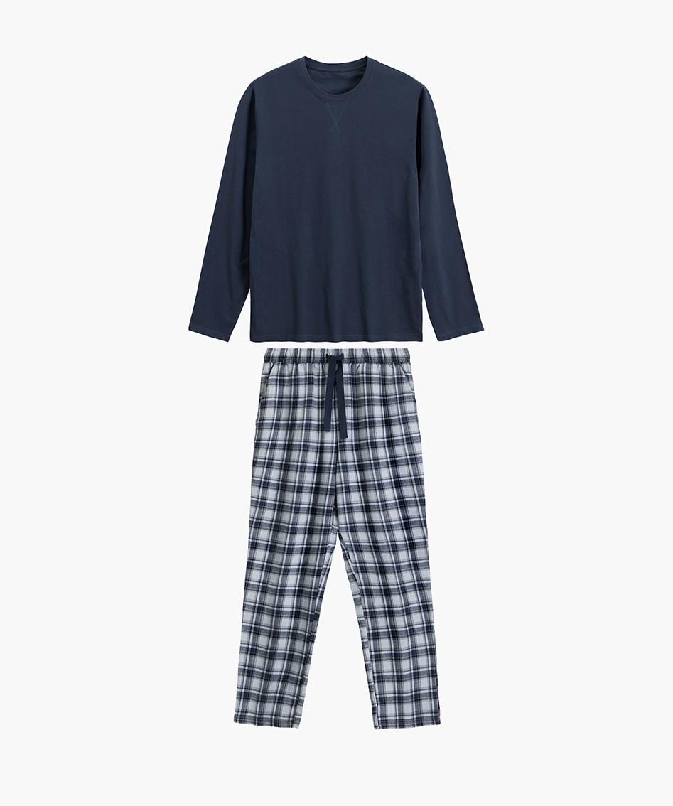 Пижама мужская Atlantic NMP-393 кофта/брюки трикотаж/фланель L Темно-серый/Серый (2802477708) - фото 3 Пижама мужская Atlantic NMP-393 кофта/брюки трикотаж/фланель L Темно-серый/Серый (2802477708) - фото 3