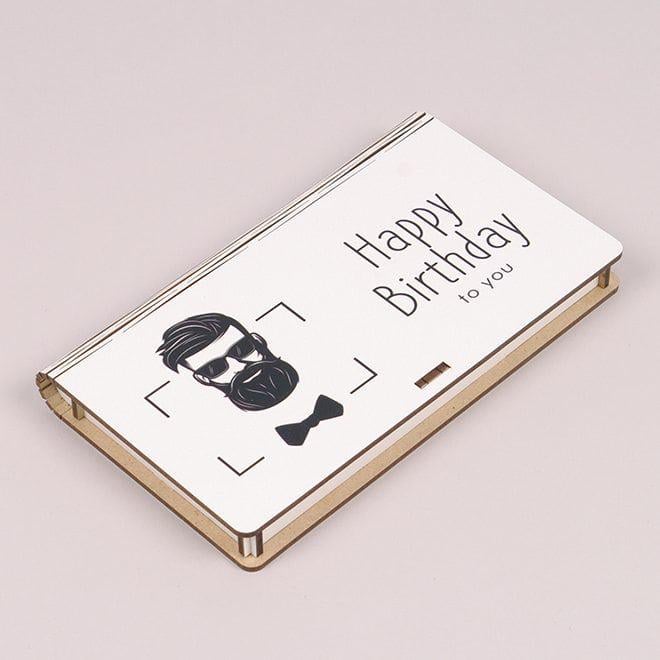Конверт деревянный Flora "Happy Birthday" (33252)